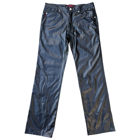 Y2K Tripp NYC Black Faux Leather Pants Men’s 32 Daang Goodman