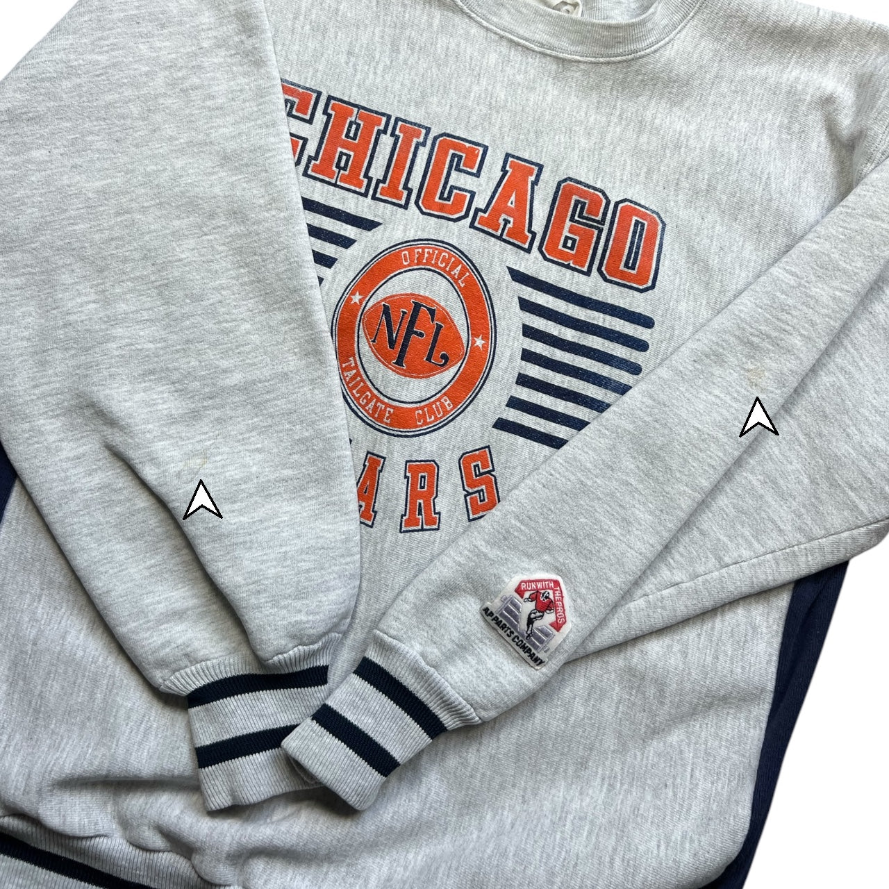 Vintage 90s Chalk Line Chicago Bears NFL Official Tailgate Club Gray Crewneck Sweatshirt Men’s XL