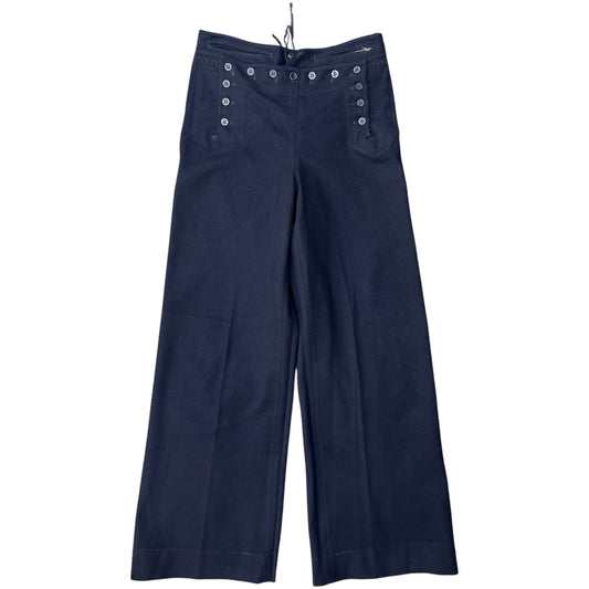 1940s WW2 US Navy Sailor Crackerjack Wool Pants Flared Button Up Bib Men’s 30x31