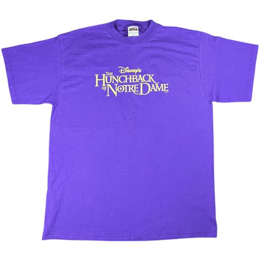 Vintage 90s Tultex Disney’s Hunchback of Notre Dame Purple Movie Promo Graphic Tee Mens XL