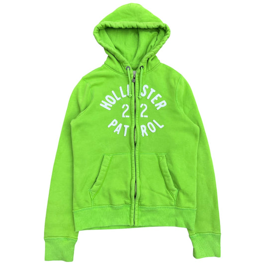 Y2K Hollister Lime Green Zip Up Hoodie Men’s Medium
