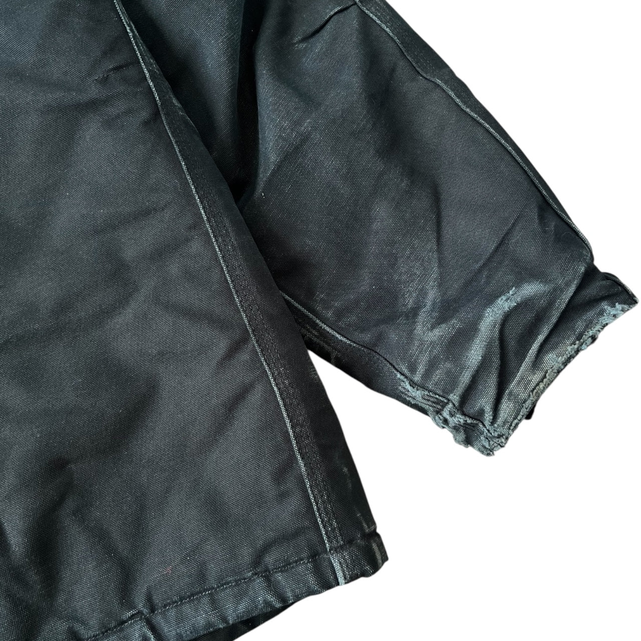 90s Carhartt Black Arctic Chore Jacket Barn Coat Quilt Lining Men’s XXL Distressed Sun Faded