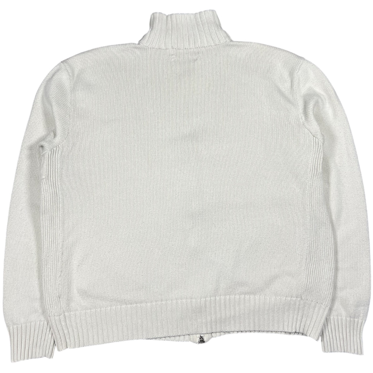 Vintage Polo Ralph Lauren Full Zip Mock Neck Sweater Embroidered Pony Men’s XL 100% Cotton Two Way Zip