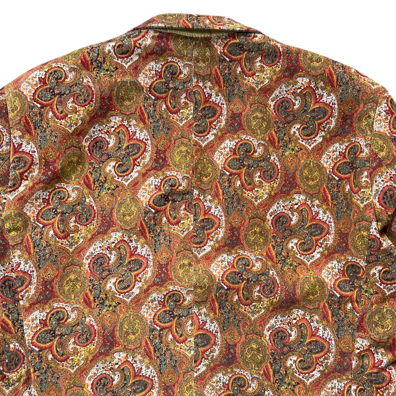 Alan Flusser Brown Corduroy Paisley Blazer Jacket Multicolor Mens L