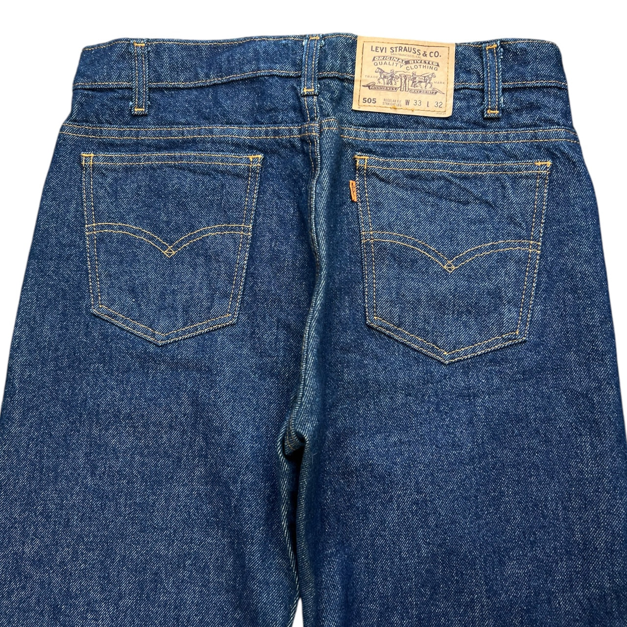 Vintage 90s Y2K Levi’s 505 Orange Tab Straight Leg 33x32 Blue Denim Made in USA