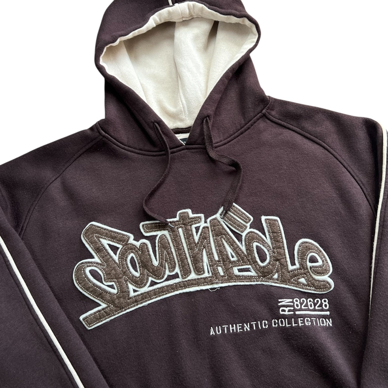 Y2K Southpole Baggy Hoodie Brown Embroidered Logo Men’s Large Pullover