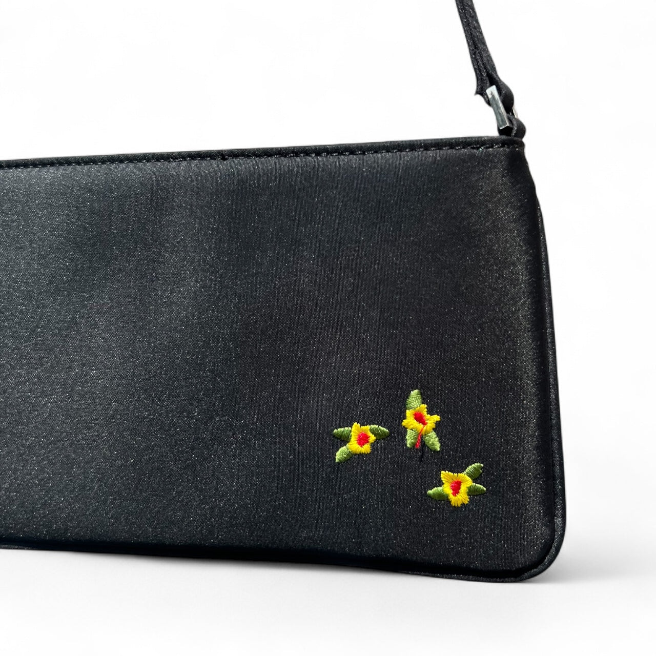 90s Y2K Sydney Love Embroidered Beaded Shoulder Bag Polka Dot Lined