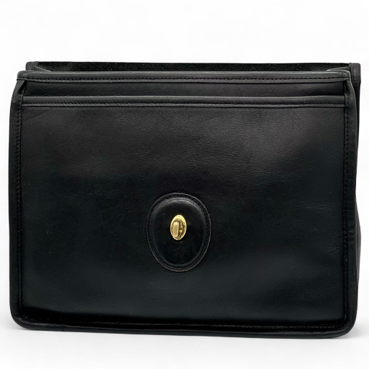 Vintage Coach Willis Bag 9927 Black Leather Top Handle Bag Made in Costa Rica No Strap
