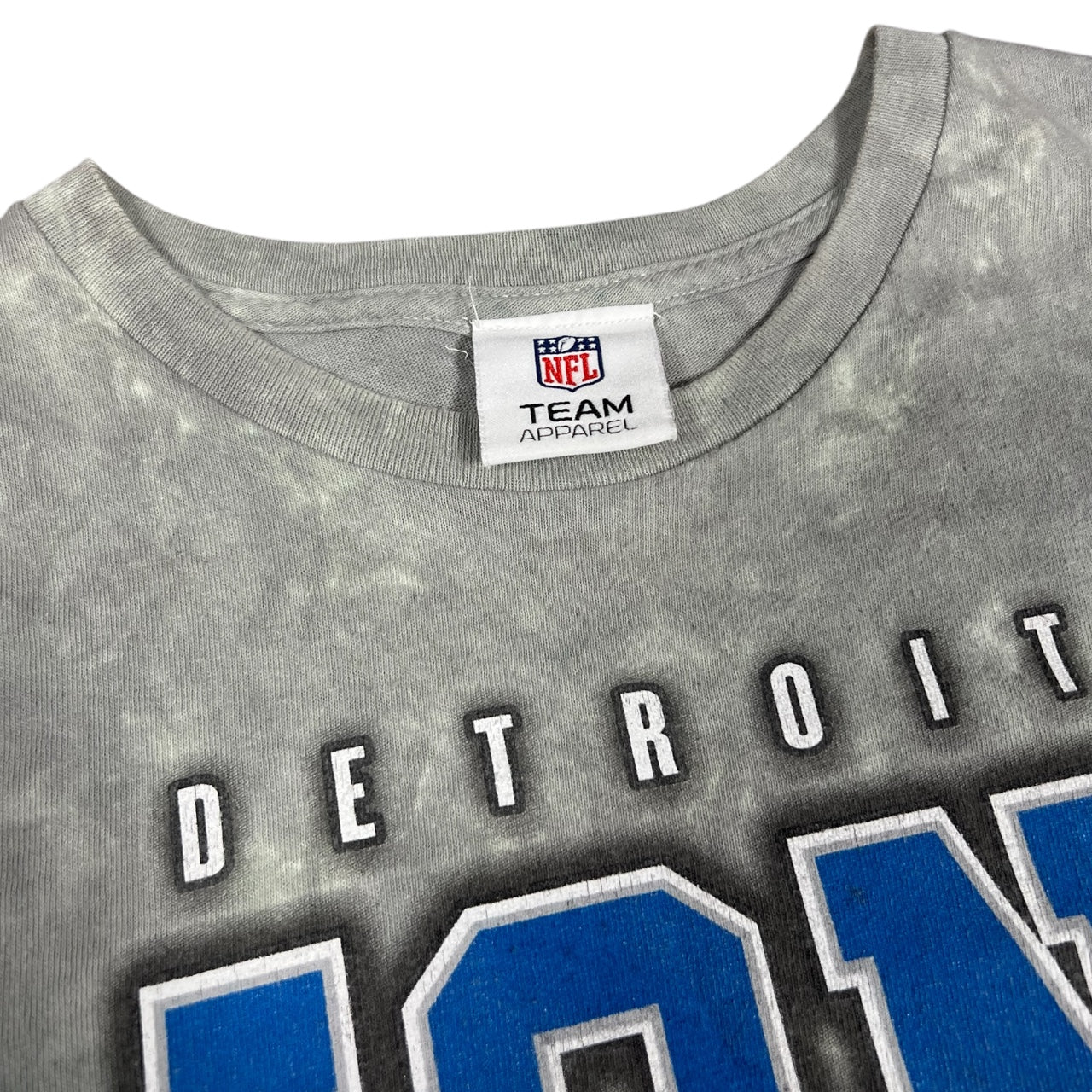 NFL Team Apparel Detroit Lions Blue Tie Dye Graphic Tee Mens XL