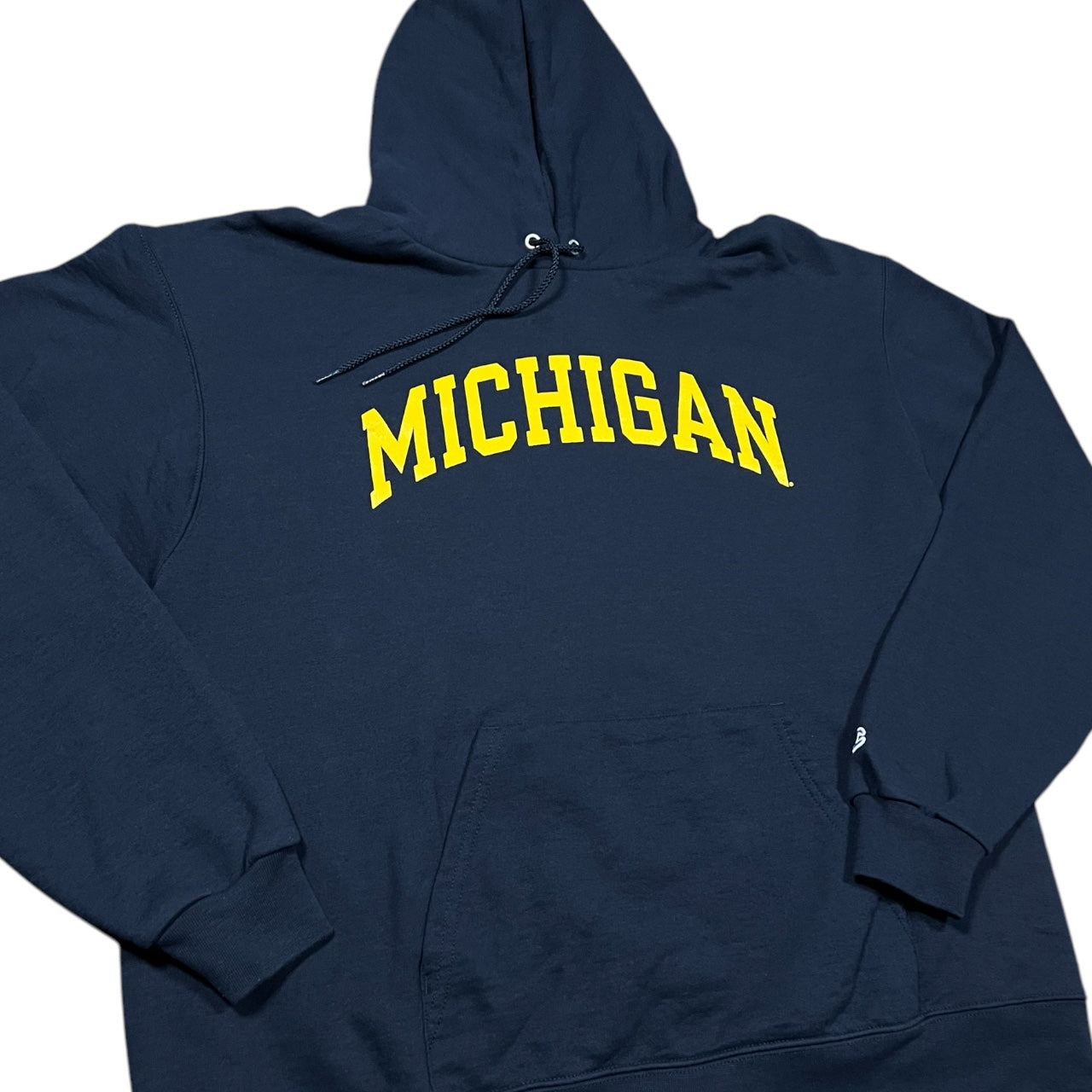 Vintage Y2K Champion University of Michigan Wolverines Navy Blue Pullover Hoodie Mens XL