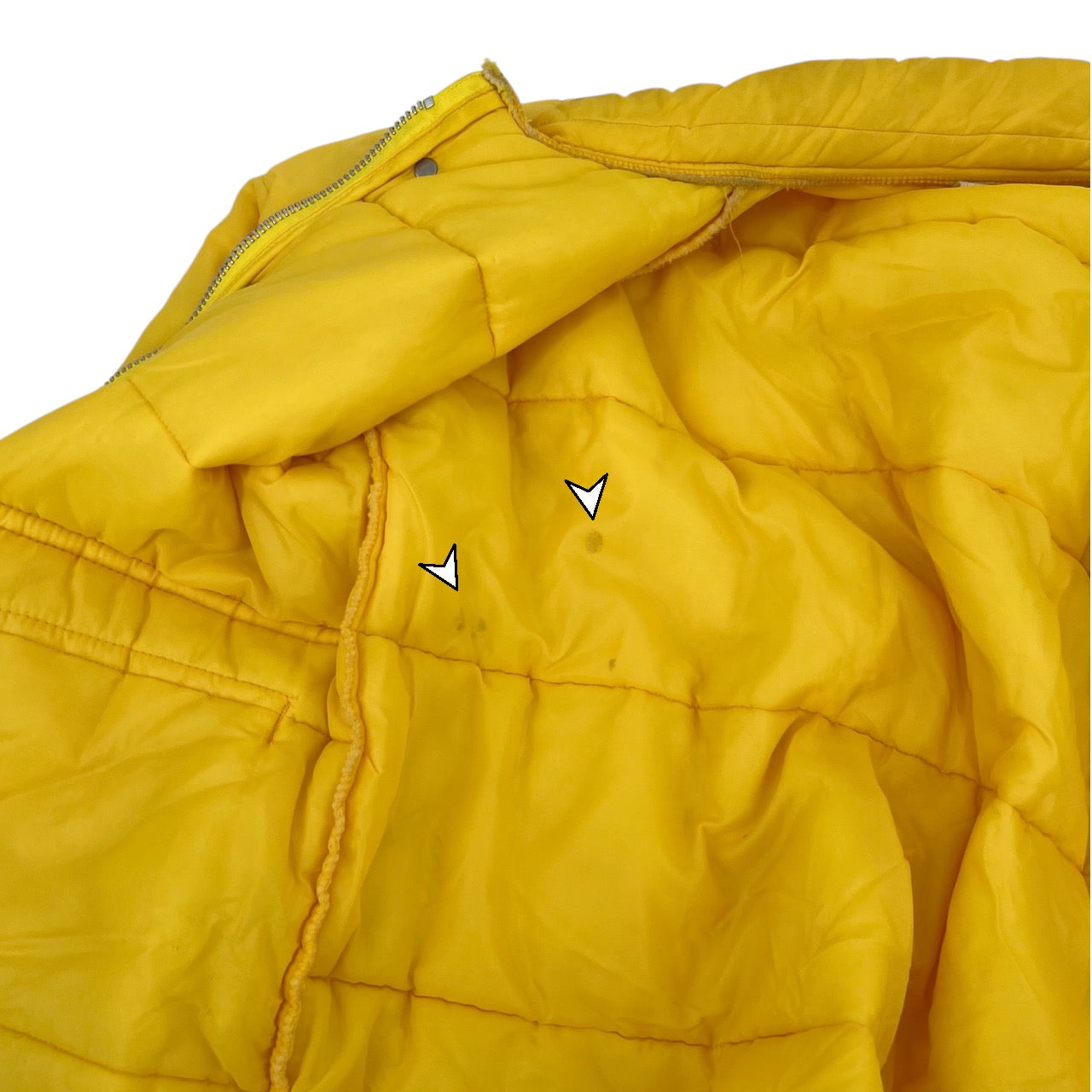 Vintage 80s John Deere Yellow Puffer Parka Trench Jacket Men’s M/L Made in USA