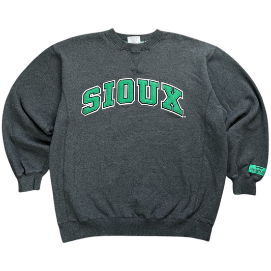 Vintage University of North Dakota Fighting Sioux Gray Sweatshirt Men’s XXL