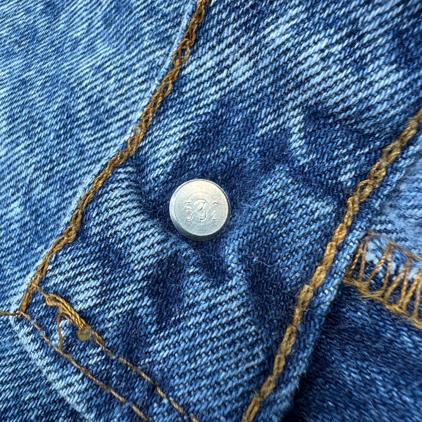 90s Levi’s 501 Acid Wash Blue Jeans Made in USA Button Fly Men’s 36x34