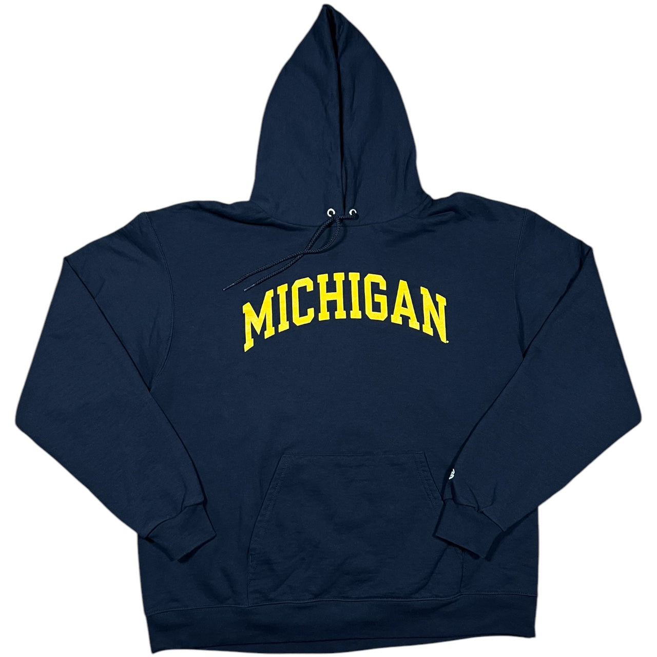 Vintage Y2K Champion University of Michigan Wolverines Navy Blue Pullover Hoodie Mens XL