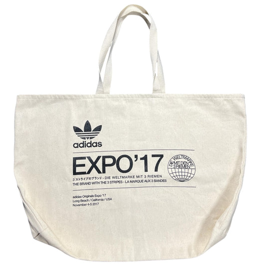 Adidas X ComplexCon Expo 17' Very Rare Beige Black Canvas Large Tote Bag