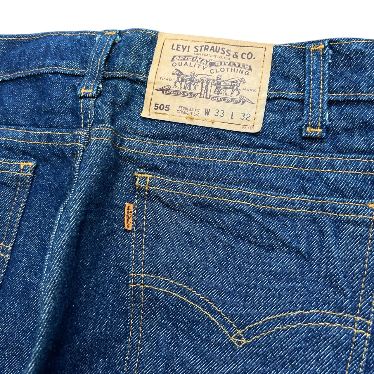 Vintage 90s Levi’s 509 Orange Tab Straight Leg 33x32 Blue Denim Made in USA