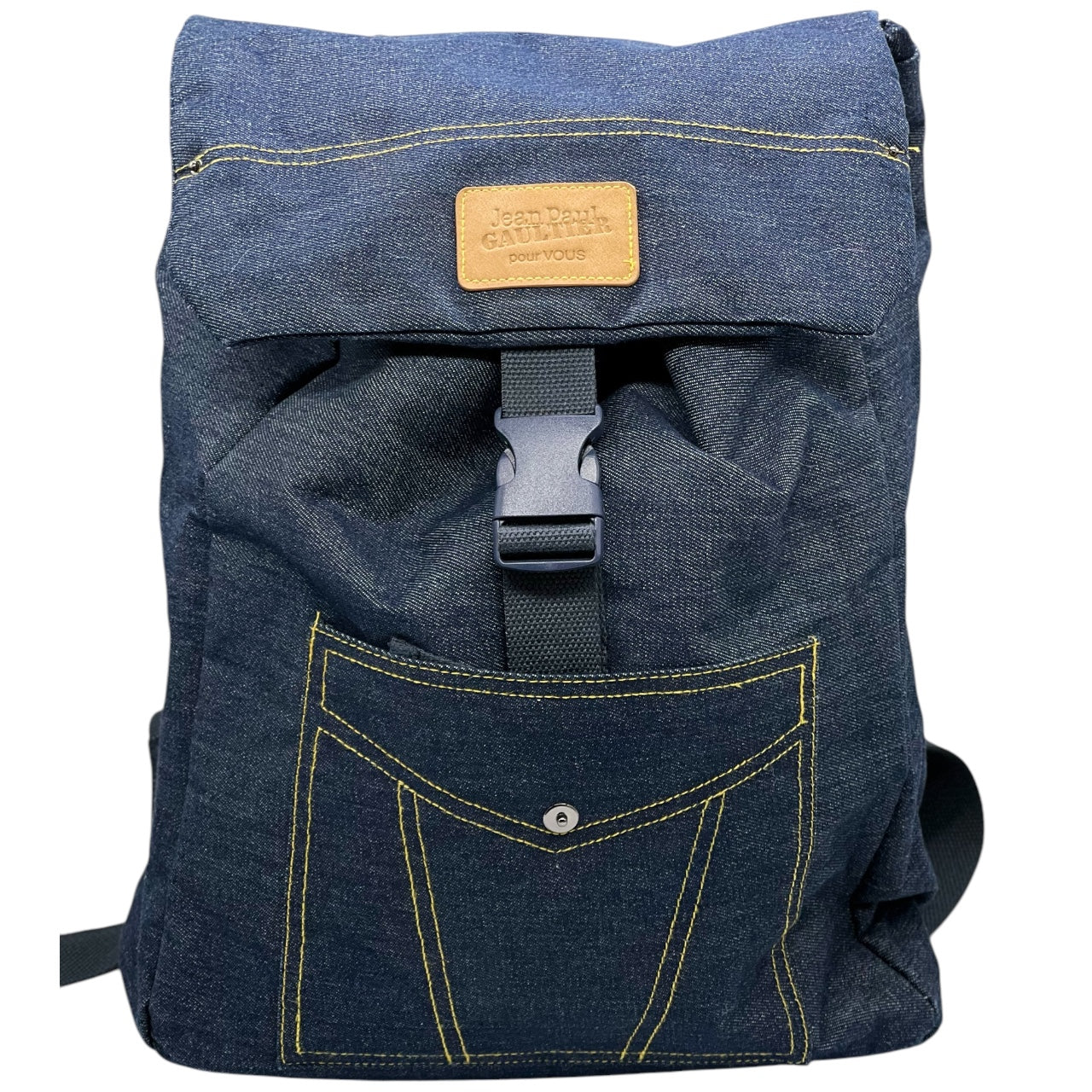 Jean Paul Gaultier Pour Vous Weekend Bag Denim Backpack Adjustable Straps