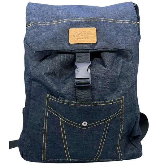 Jean Paul Gaultier Pour Vous Weekend Bag Denim Backpack Adjustable Straps