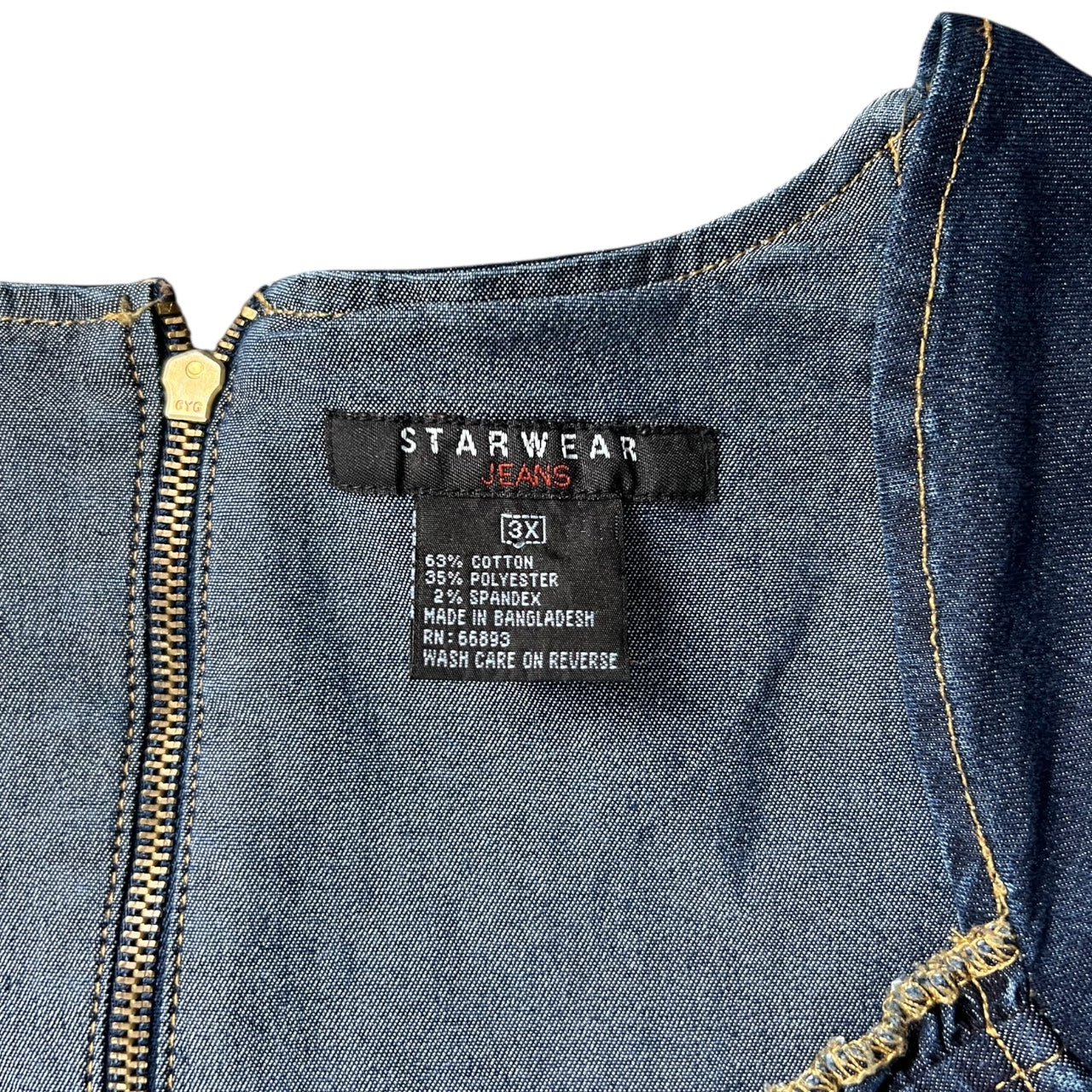 90s Y2K Starwear Corset Lace Up Denim Dress Women’s 3X Plus Size