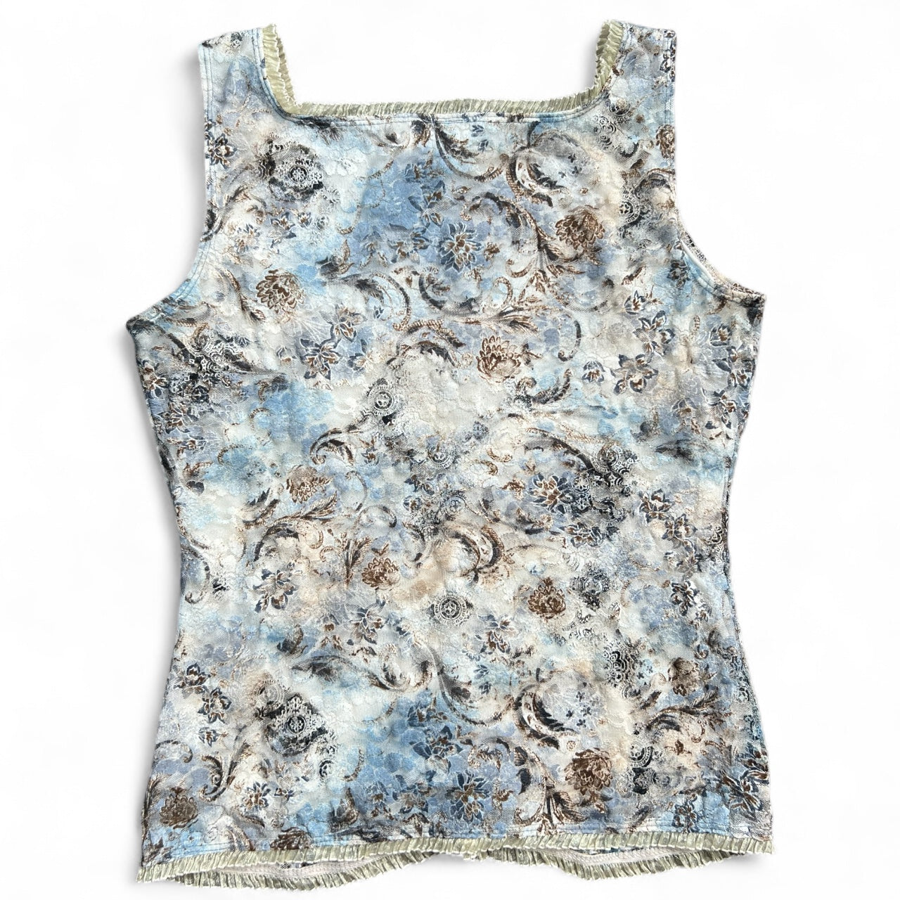 90s Y2K Vanity Floral Lace Corset Bustier Tank Top Women’s Large Made in USA