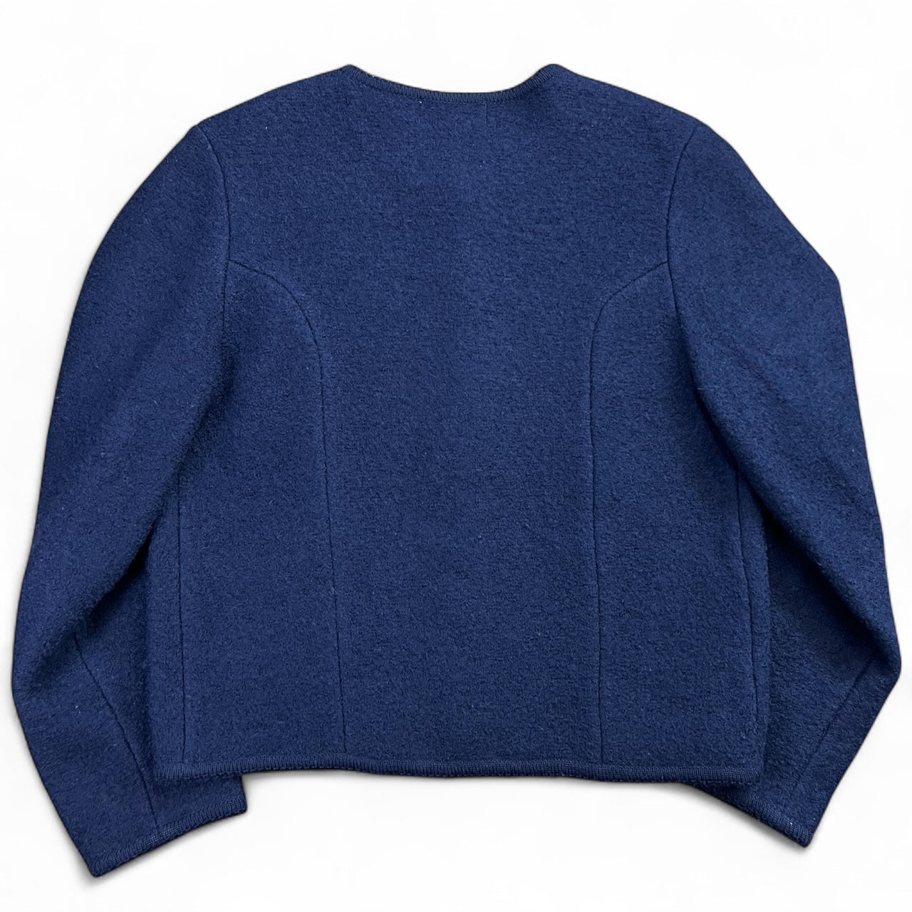 90s The Eagle’s Eye Navy Blue 100% Wool Cardigan Women’s 12 Metal Buttons