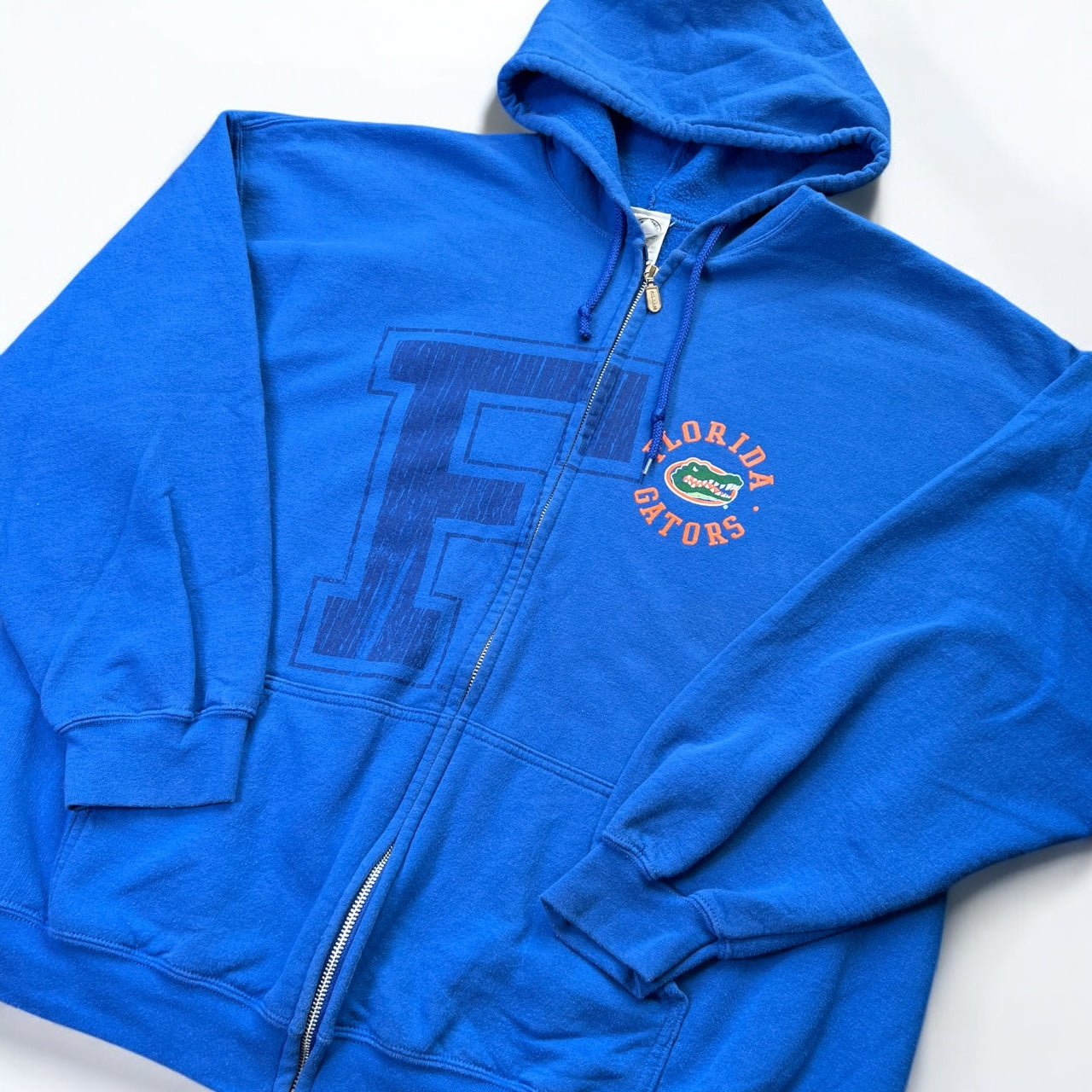 Y2K Florida Gators Blue Zip Up Hoodie Mens 2XL