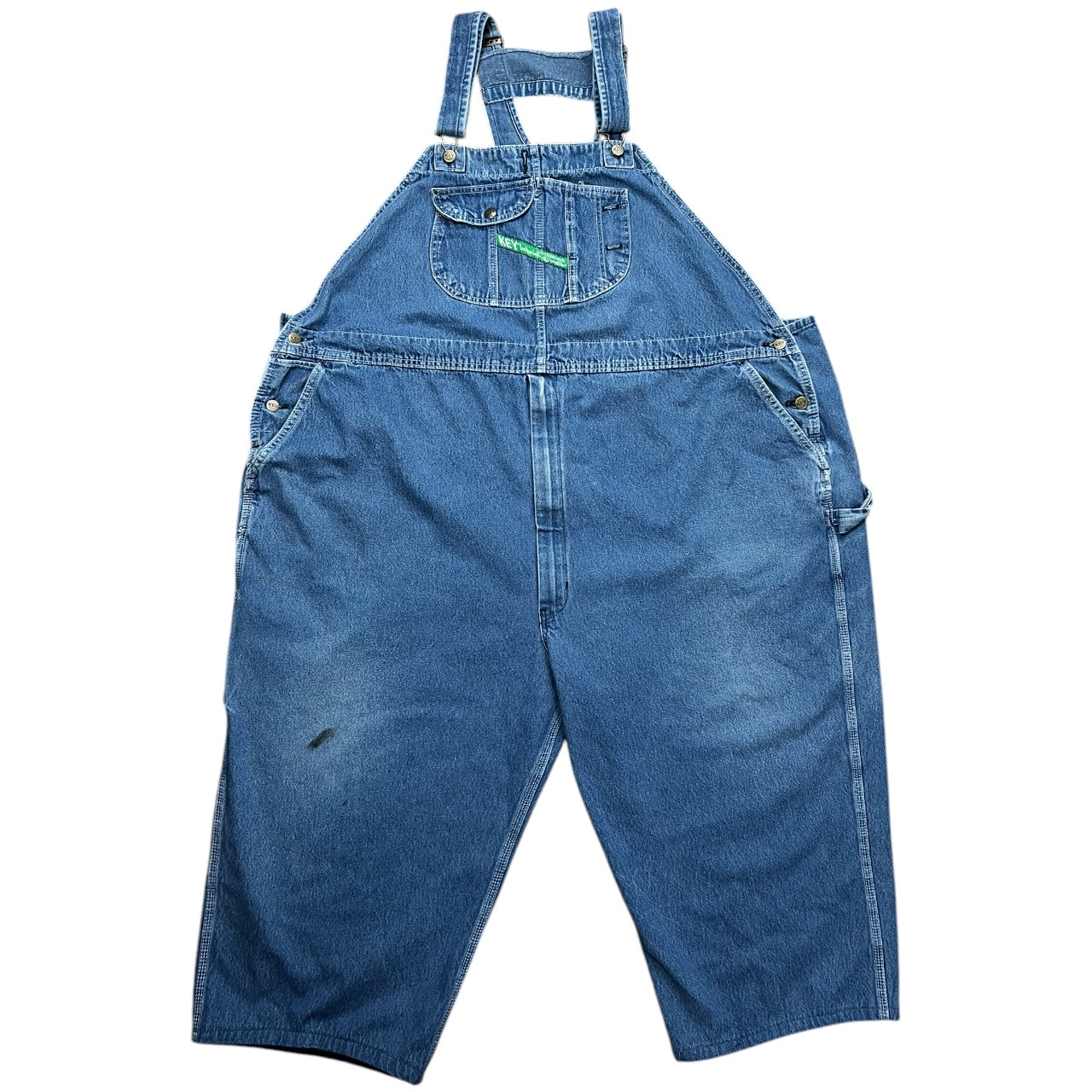 Vintage Key Imperial Blue Denim Bib Carpenter Overalls 60X30