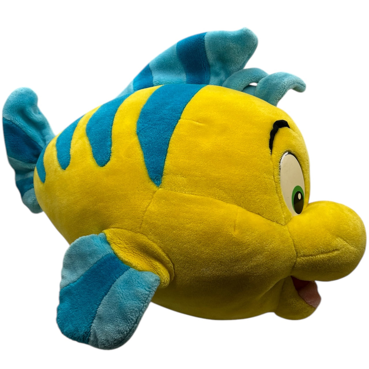 Vintage 90s Disney The Little Mermaid Flounder Large Stuffed Plush Fish 24”