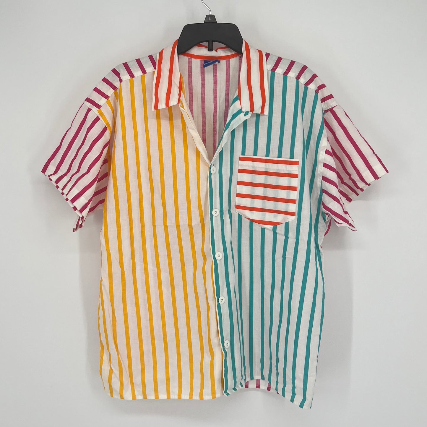 Vintage 80s 90s Ocean Pacific OP Multicolor Striped Button Up Men’s XL