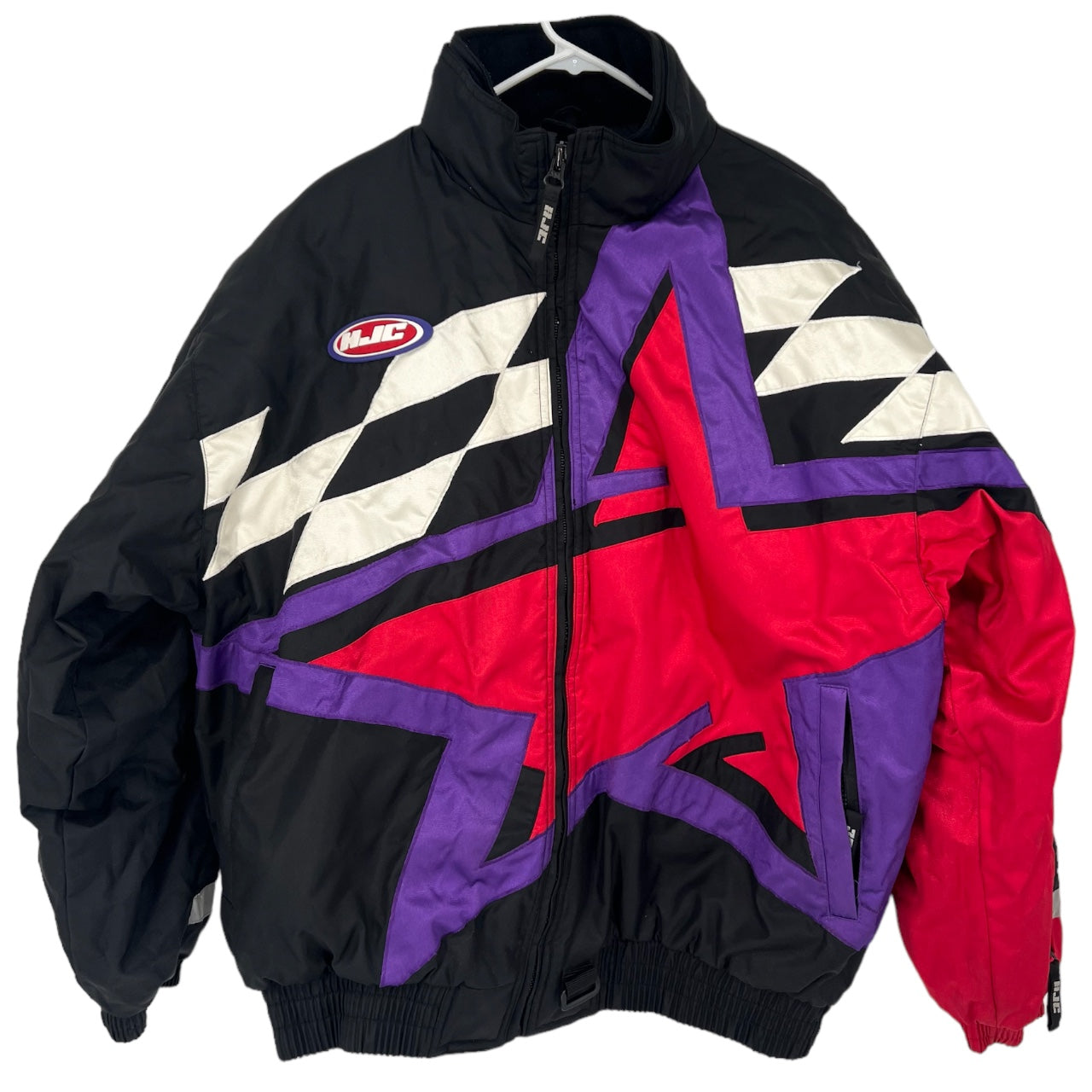 Vintage 90s Wicked Bonkers HJC Racing Puffer Jacket XL
