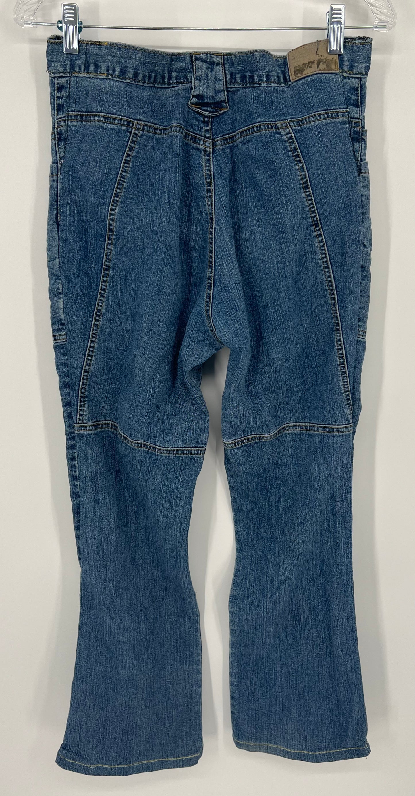 Vintage 90s / Y2K Adolfo Mid-Rise Jeans with Zippered Cargo Pockets | Sz: 14