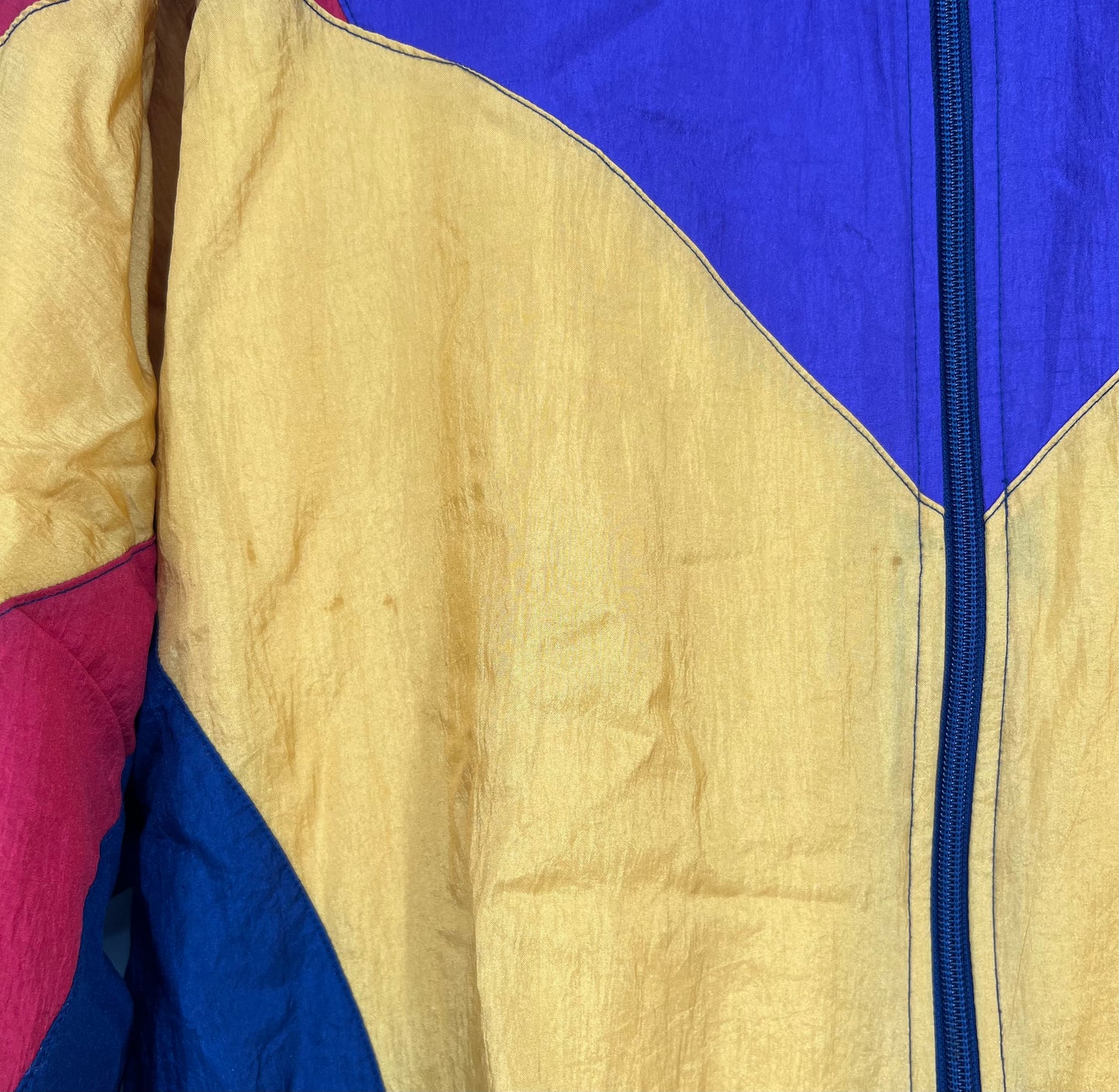 Vintage VASARI Color Block Full-Zip Windbreaker Jacket Men’s LARGE